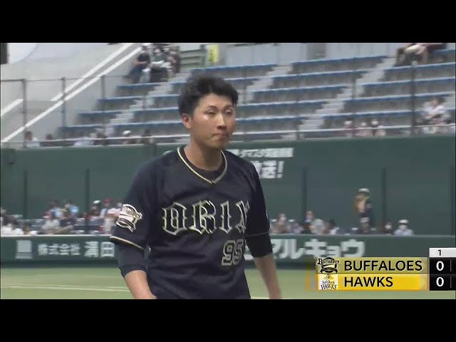 【ファーム】構えたところへズバリ!! バファローズ・東晃平 5回2/3を無失点に抑える好投!! 2022年8月20日 福岡ソフトバンクホークス 対 オリックス・バファローズ
