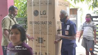 LG Refrigerator Side by Side | installation demo by service person |  Refrigerator unboxing | 2021