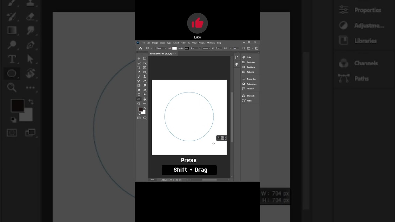 How to make circle in Photoshop #photoshop