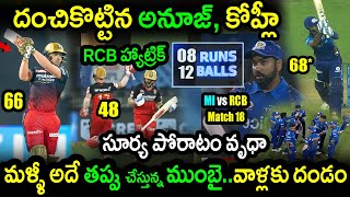 RCB Won By 7 Wickets In Match 18 Against MI|RCB vs MI Match 18 Highlights|IPL 2022 Latest Updates