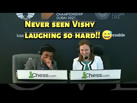 Vishy Anand laughing so hard at Magnus move in FIDE World Championship #CarlsenNepo