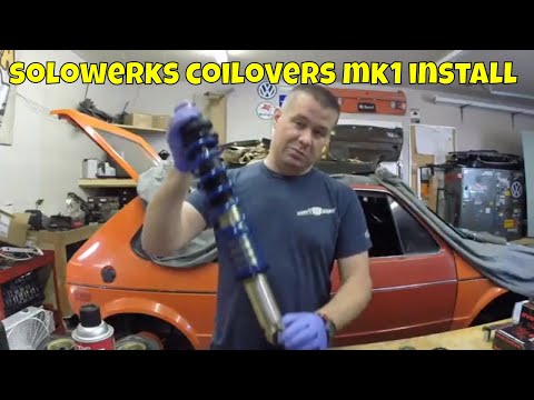 INSTALLING Solowerks S1 COILOVERS on my VW RABBIT!