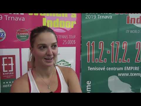 Vivien Juhászová po vítězství v 1. kole kvalifikace ITF Trnava 2019 5. ročník