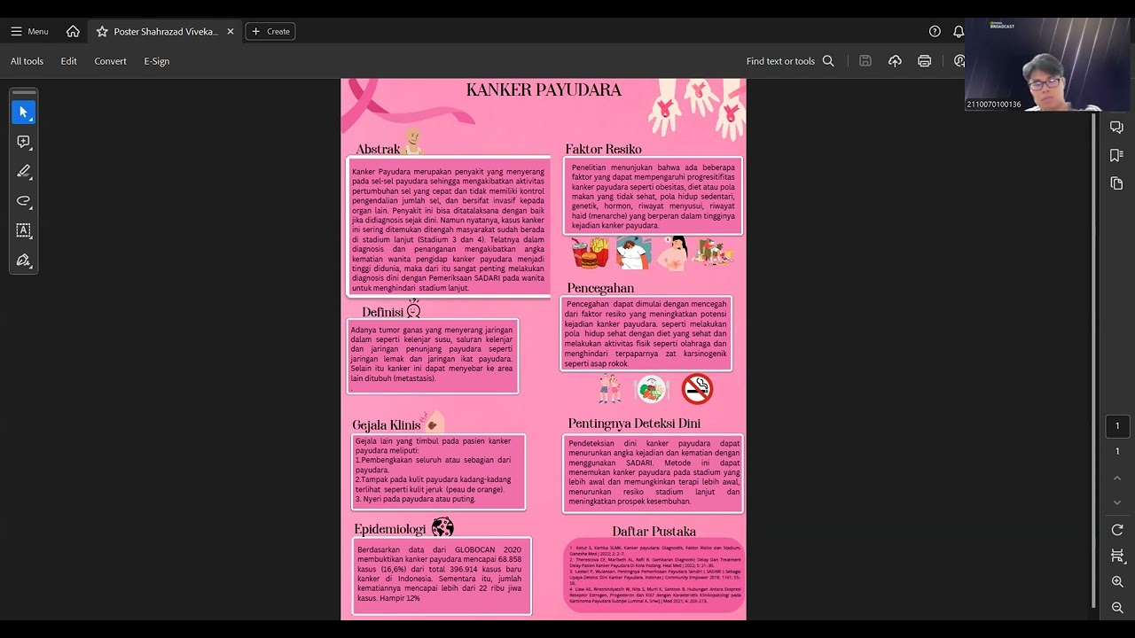 Poster Edukasi tentang Kewaspadaa Kanker Payudara