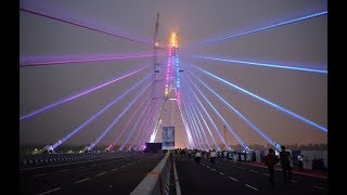 Signature Bridge Delhi Drive Part - 1  cable-staye