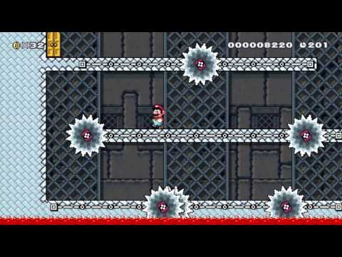 Sawblade Stronghold by Frank - Super Mario Maker - No Commentary 1AD