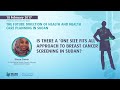 Is There A One Size Fits All Approach To Breast Cancer Screening In Sudan Shaza Elamin