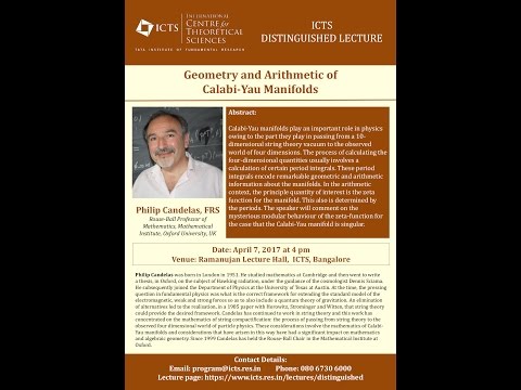 Geometry and Arithmetic of Calabi-Yau Manifolds by Philip Candelas FRS