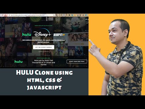 🔴 HULU Clone using HTML, CSS, and JavaScript