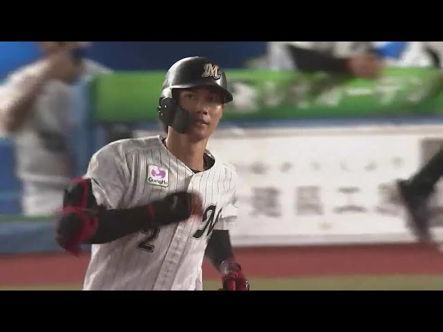 【6回裏】マリーンズ・藤原 ライトスタンド上段に豪快なソロホームランを放つ!! 2021/8/17 M-L