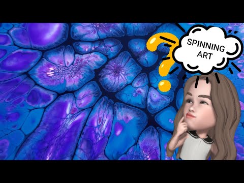 [334] Spinning Art~Blue Explosion~Acrylic Pouring #tammyandersonart#spinart#acrylicpour#arttherapy