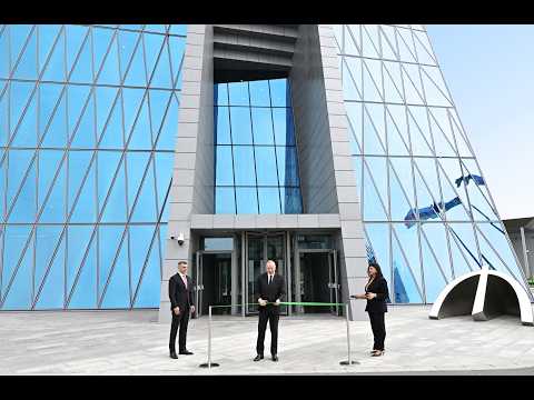 Prezident İlham Əliyev Mərkəzi Bankın yeni inzibati binasının açılışında iştirak edib