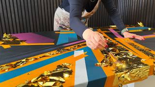 ✨ Gold, Glanz & Tiefe – Abstrakte Kunst, die strahlt ✨