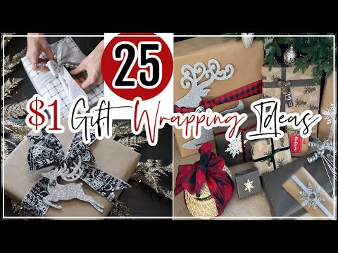 25 EASY Gift Wrapping Ideas and Hacks \ No Skill Required / $1 DIY Wrapping Ideas