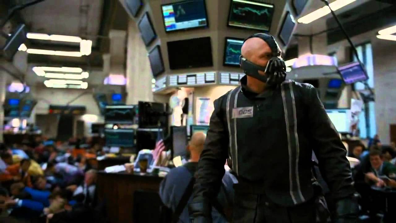The Dark Knight Rises Stock Exchange Hit and Escape