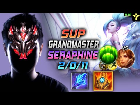 GrandMaster Seraphine Support vs Leona - 천상계 서폿 세라핀 템트리 룬 슈렐 수호자 セラフィーン Серафина - LOL KR 11.12