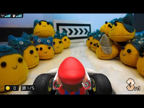 I Filled My Room with Slippers and Mario Killed Them - Mario Kart Live: Home Circuit