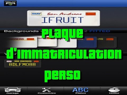 comment modifier plaque gta 5