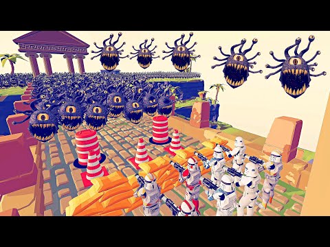 Creature invade Desert City And Starwars Defend City - Totally Accurate Battle Simulator TABS