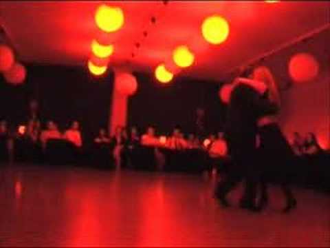  Alan Spotti  and  Elisabetta Cavallari  are  dancing  to  the  milonga  "  Morena  "