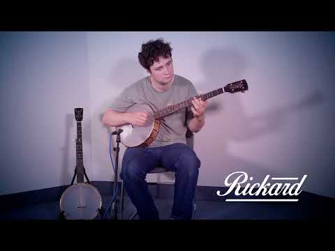 Rickard 12" Cherry Little Wonder Banjo with Antiqued Brass Hardware image 26