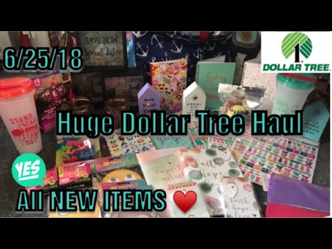 Huge Dollar Tree Haul 6/25/18*All NEW ITEMS, Bath Bombs, Cups & MORE Stationary Planner Stickers!