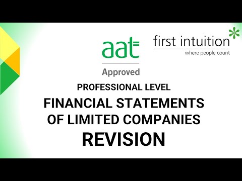AAT Professional Level Financial Statements of Limited Companies Task 4 & 5