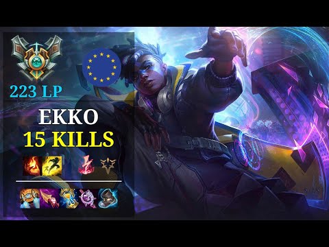 Ekko Bot vs Jhin - 15 kills - Ekko The Neeko EUW Grandmaster (223 LP) Patch 11.3