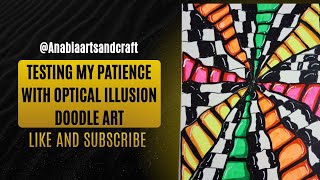 Testing my patience with optical illusion doodle art @Anabiaartsandcraft