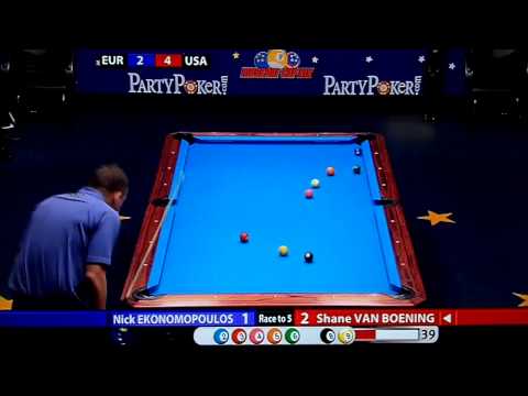 Mosconi Cup 2012 Day 2 Match 2 Nick Ekonomopoulos vs Shane van Boening
