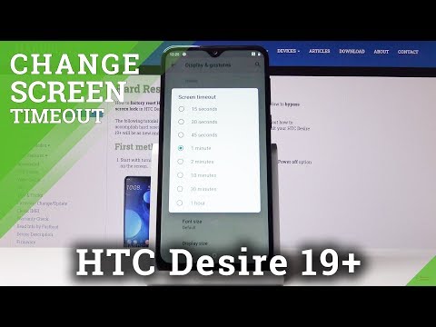 How to Set Screen Timeout in HTC Desire 19+ – Screen Sleep Time