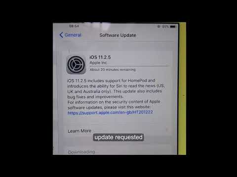 Software Update iOS 11.2.5 version 15D60 is available to download and install in iPad Air 2