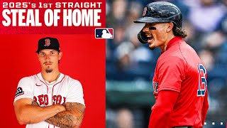 Jarren Duran steals home plate! (Red Sox OF manufactures a run by HIMSELF!)