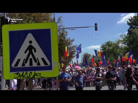 Un nou protest la Chișinău contra schimbării sistemului electoral