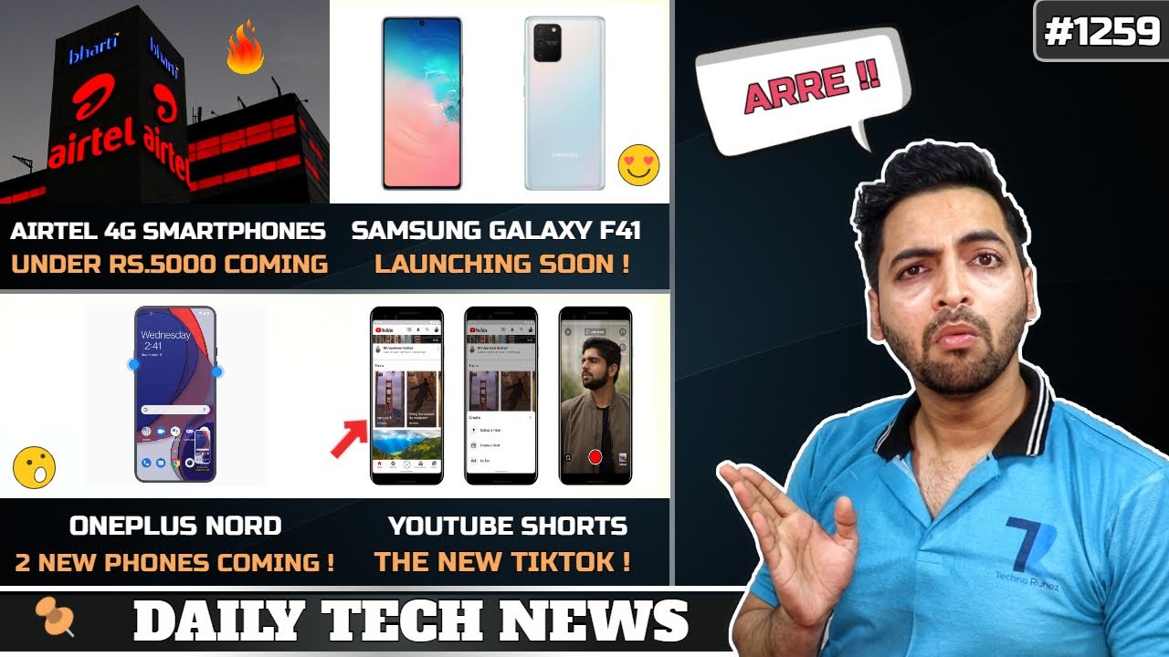 Airtel Budget 4G Phones,Oneplus Nord 100 &105, YouTube Shorts India(Tiktok),Samsung Galaxy F41 India