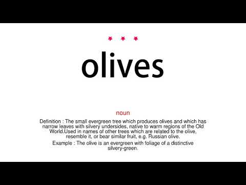How to pronounce olives - Vocab Today