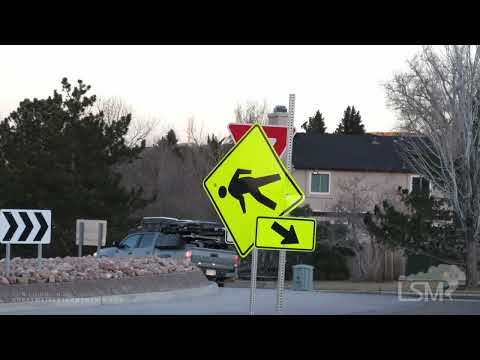 12-02-2022 Castle Rock, CO - Trucks Required To Hold Due to High Winds On I-25