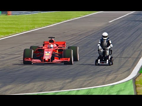 Ferrari F1 2018 vs Granny's Scooter - Monza
