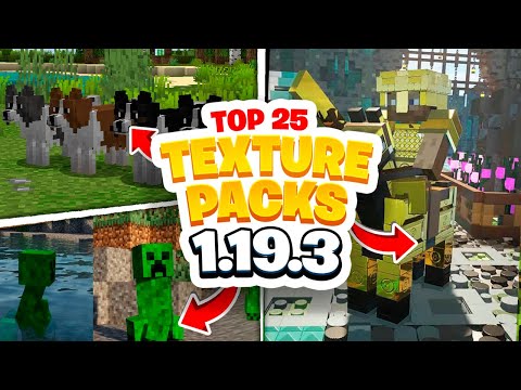TOP 25 TEXTURE PACKS for MINECRAFT 1.19 - 1.19.4 (JAVA, BEDROCK and PE)😱TEXTURE PACK 1.19.73