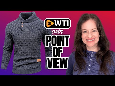 Mens Pullover Shawl Collar Long Sleeve Turtleneck Cable Knit Sweater Medium Dark Gray-2 - WTI product video review