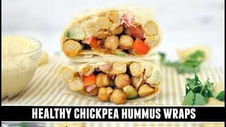 "Better than Burritos" HEALTHY Chickpea Hummus Wraps