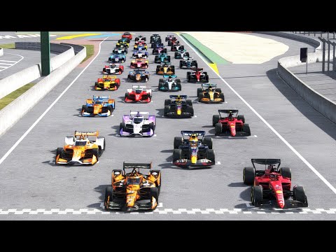 F1 2022 Cars vs IndyCars 2022 - Le Mans 24h Circuit
