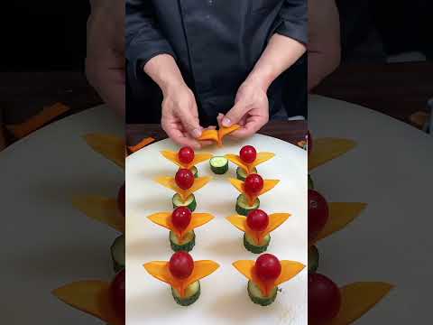 #Sample Cucumber🥒and Carrot 🥕 carving cutting design#Cucumber carving#Vagetable#Easy Carrot carving#