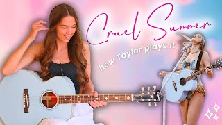Cruel Summer - Taylor Swift Guitar Chords + Tutorial (exactly how Taylor plays it)