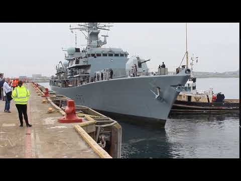 Royal Navy frigate HMS St Albans visits Holyhead