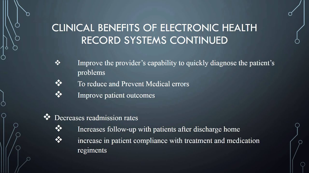 Lydia Pratt ISC 555 Benefits of implementation of Electronic Health Record pptx