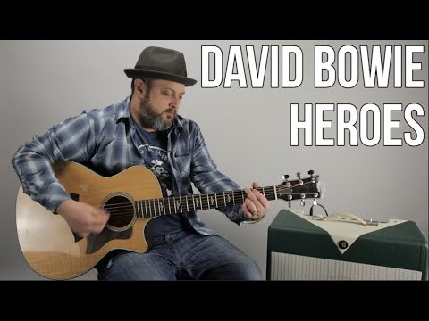 David Bowie Heroes Easy Acoustic Guitar Lesson + Tutorial