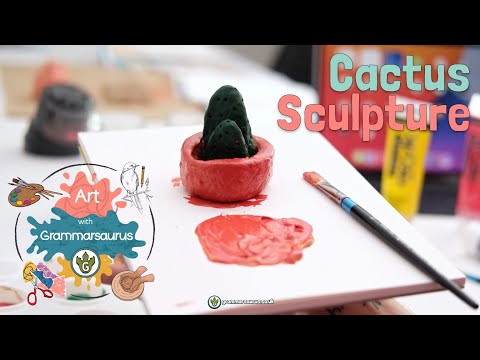 Art with Grammarsaurus - Sculpture - Cactus Sculpture
