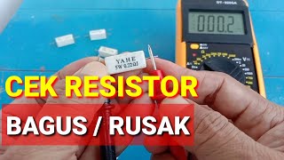 Download lagu Cara Mengecek Resistor kapur bagus atau rusak dengan Multimeter Digital mp3
