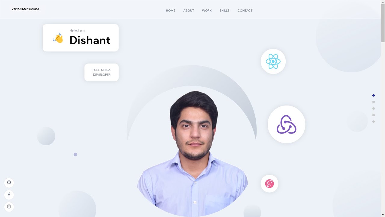 Modern responsive portfolio in react 😍 with free source code